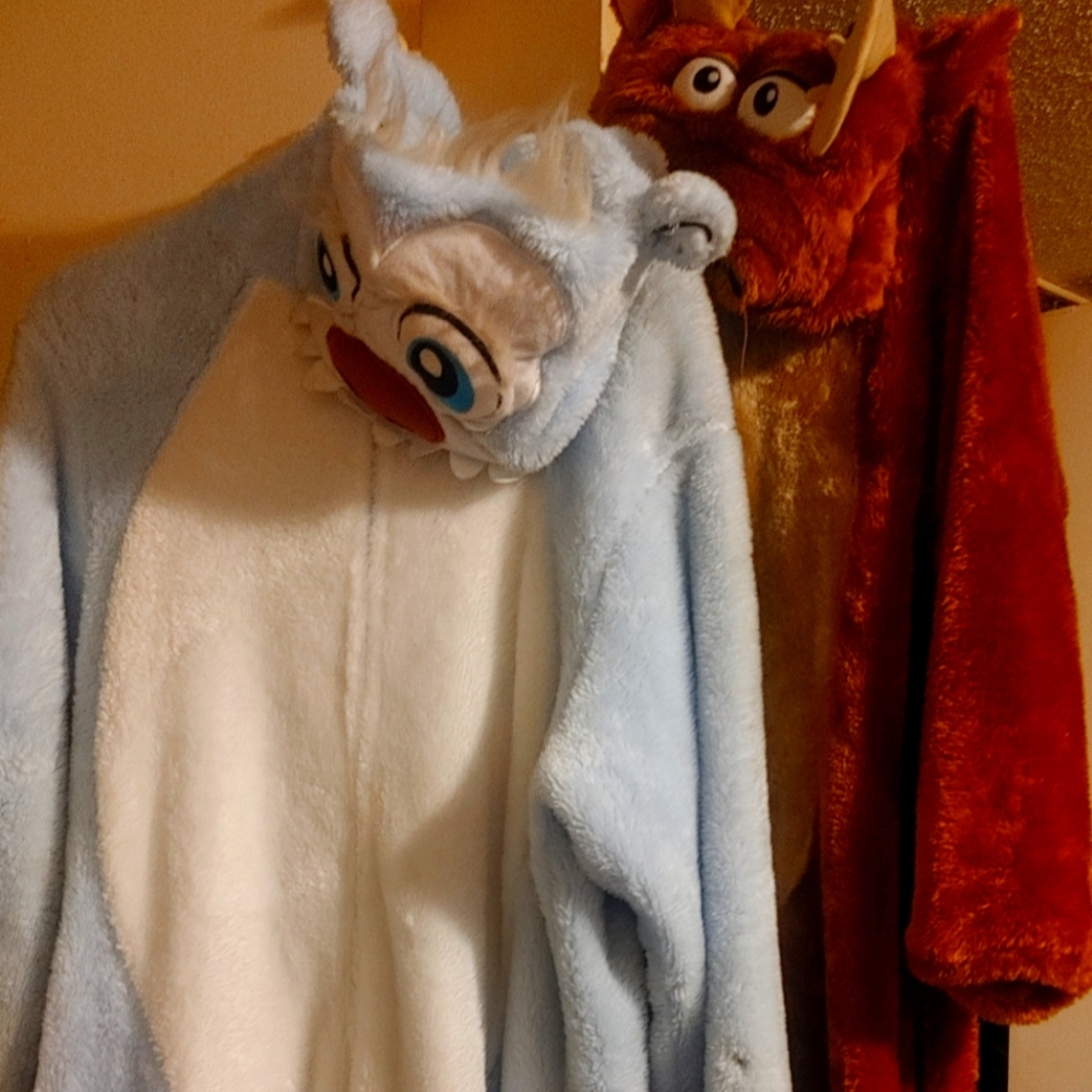 Yeti & Rudolph onesie
